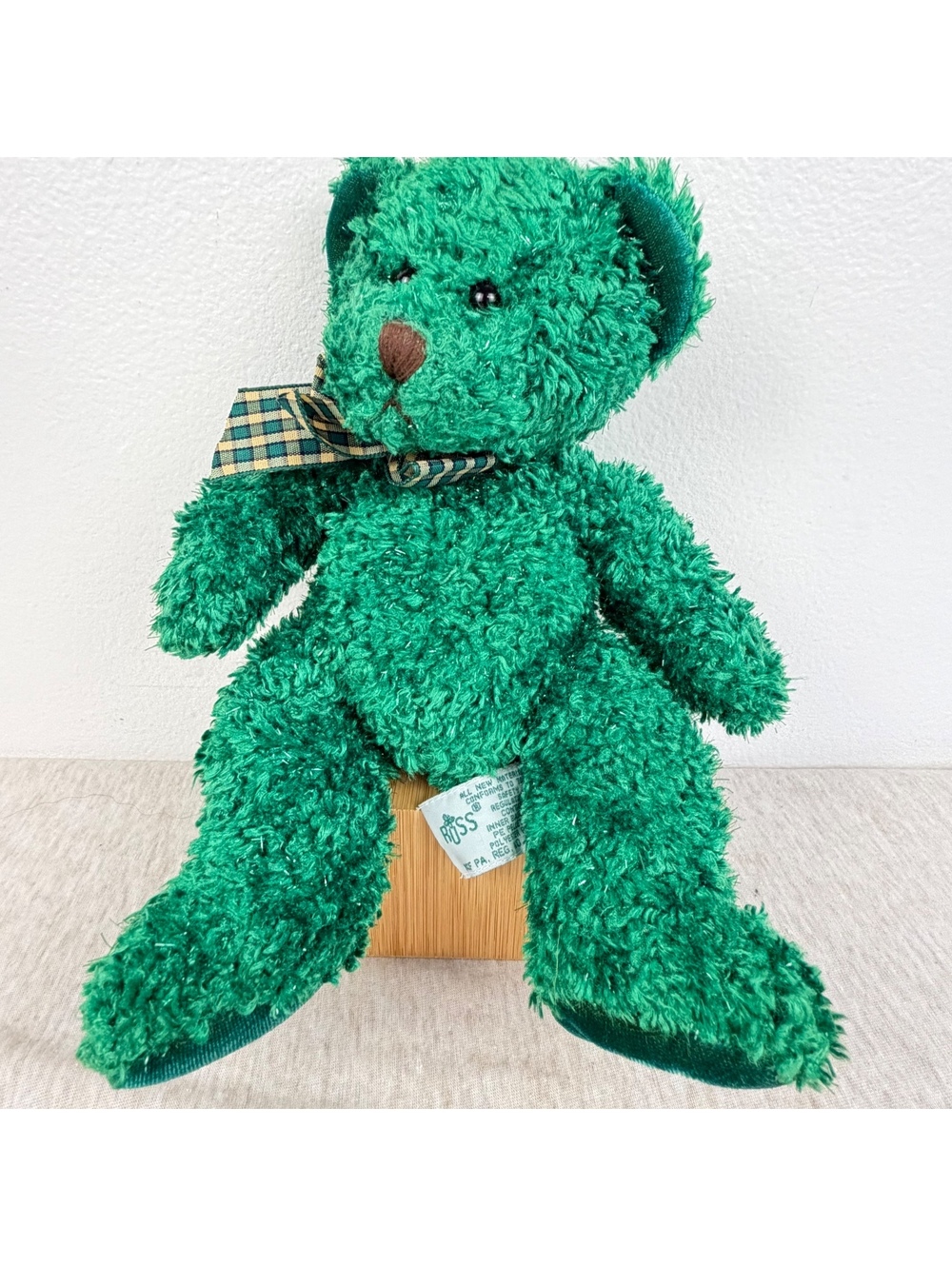 Russ Berrie Ferguson Green St Patrick's Day Teddy Bear Shamrock Plush 11"